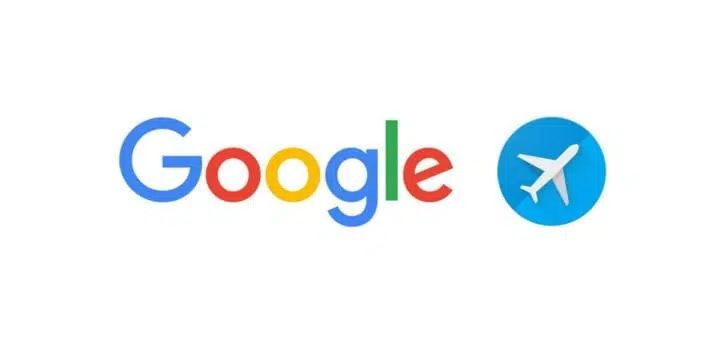 Google Flights logo on a white background