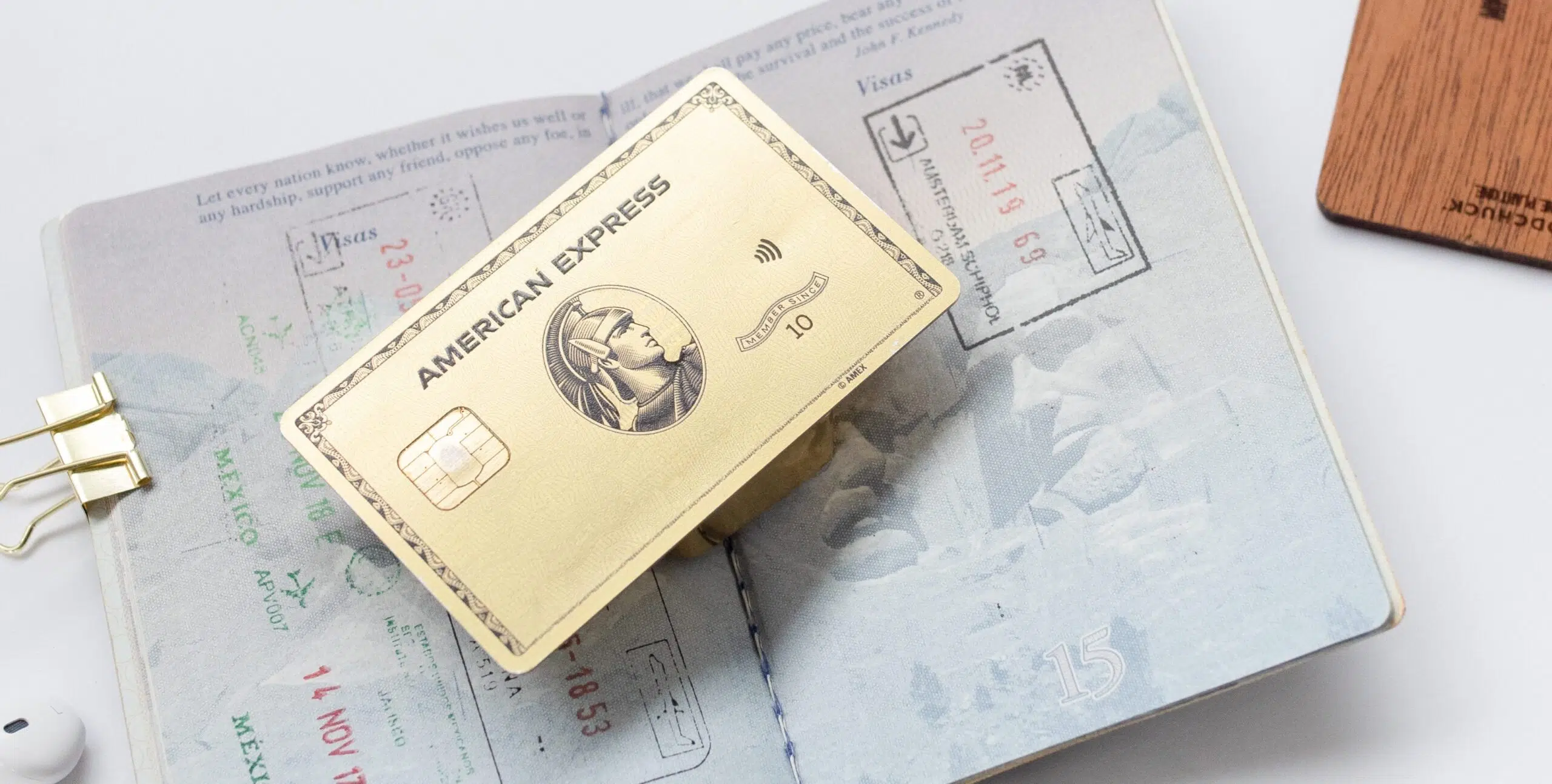 Amex Gold Card within a passport