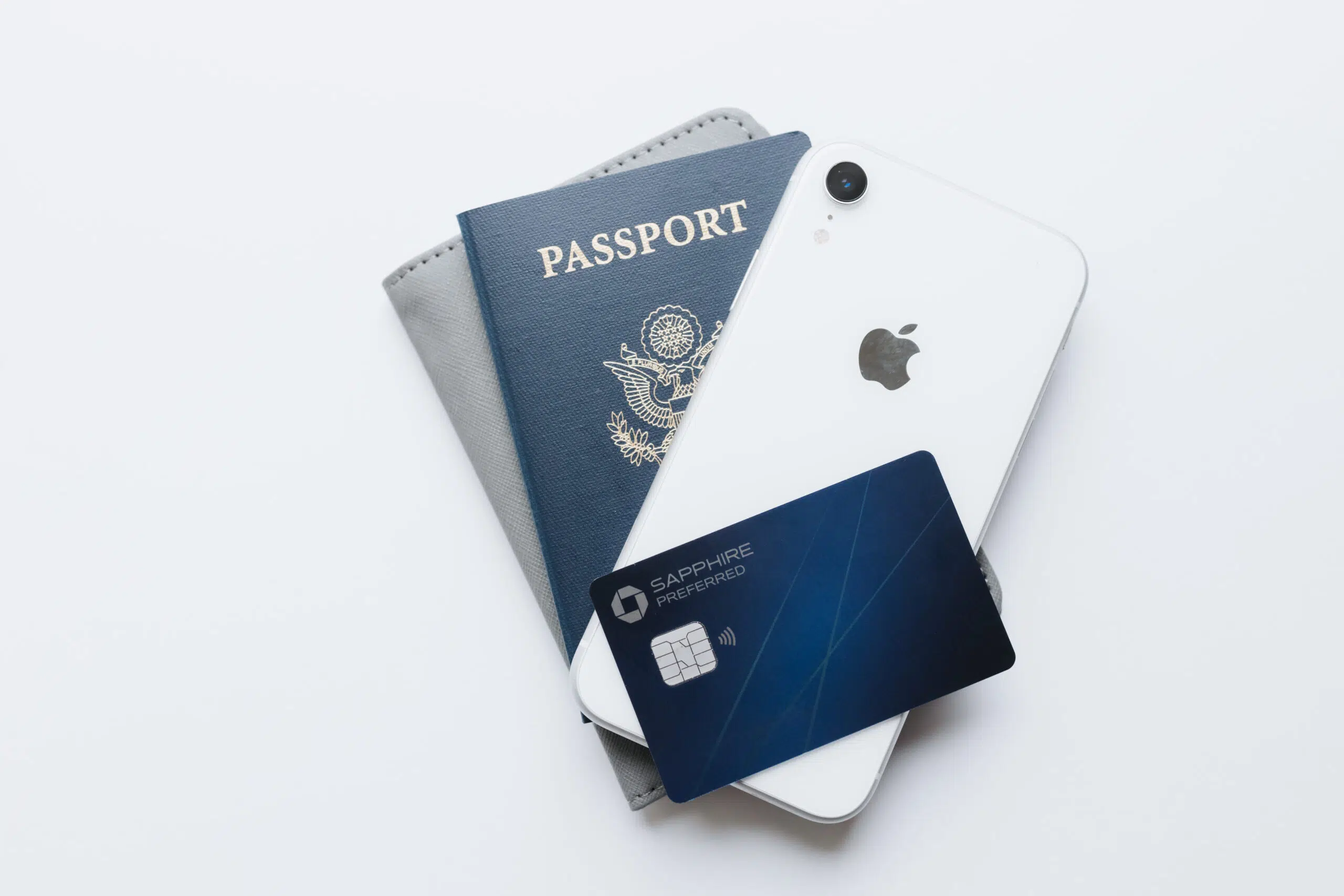 chase sapphire preferred with a phone and passport