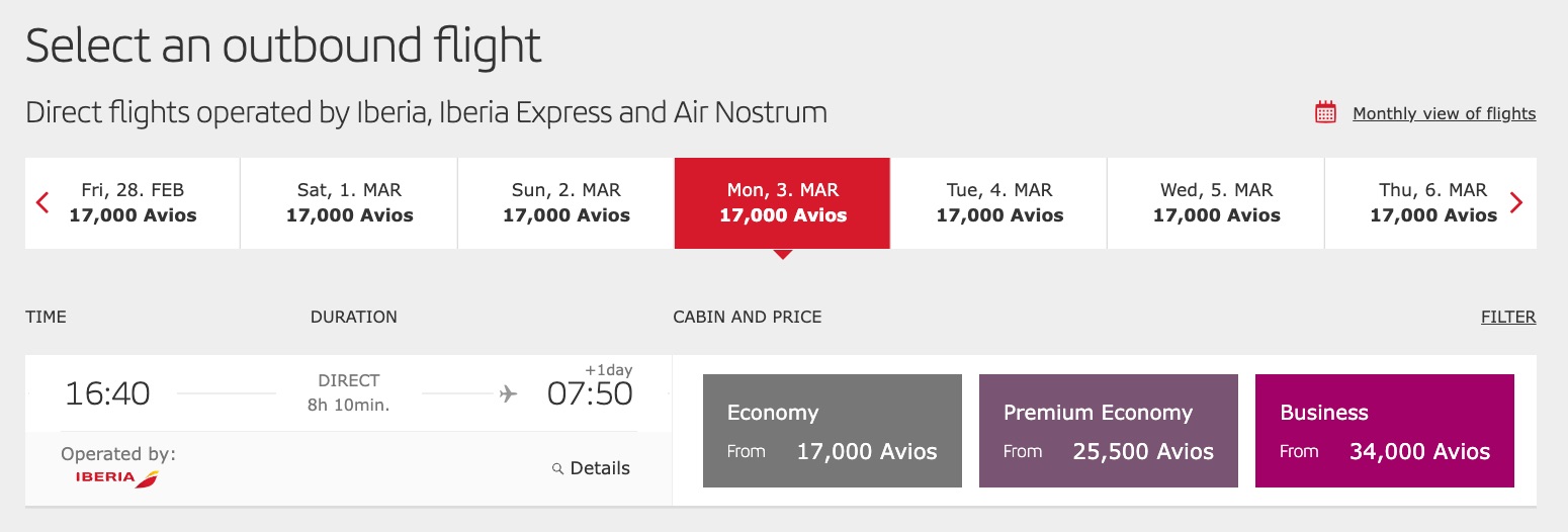 chicago to madrid iberia award ticket