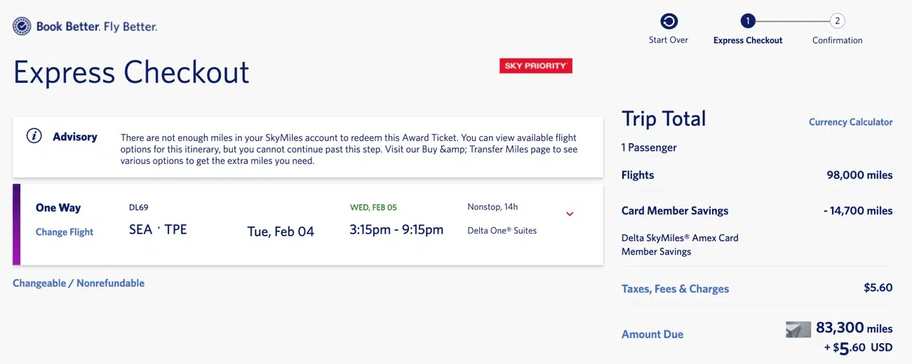 delta seattle to taipei deal