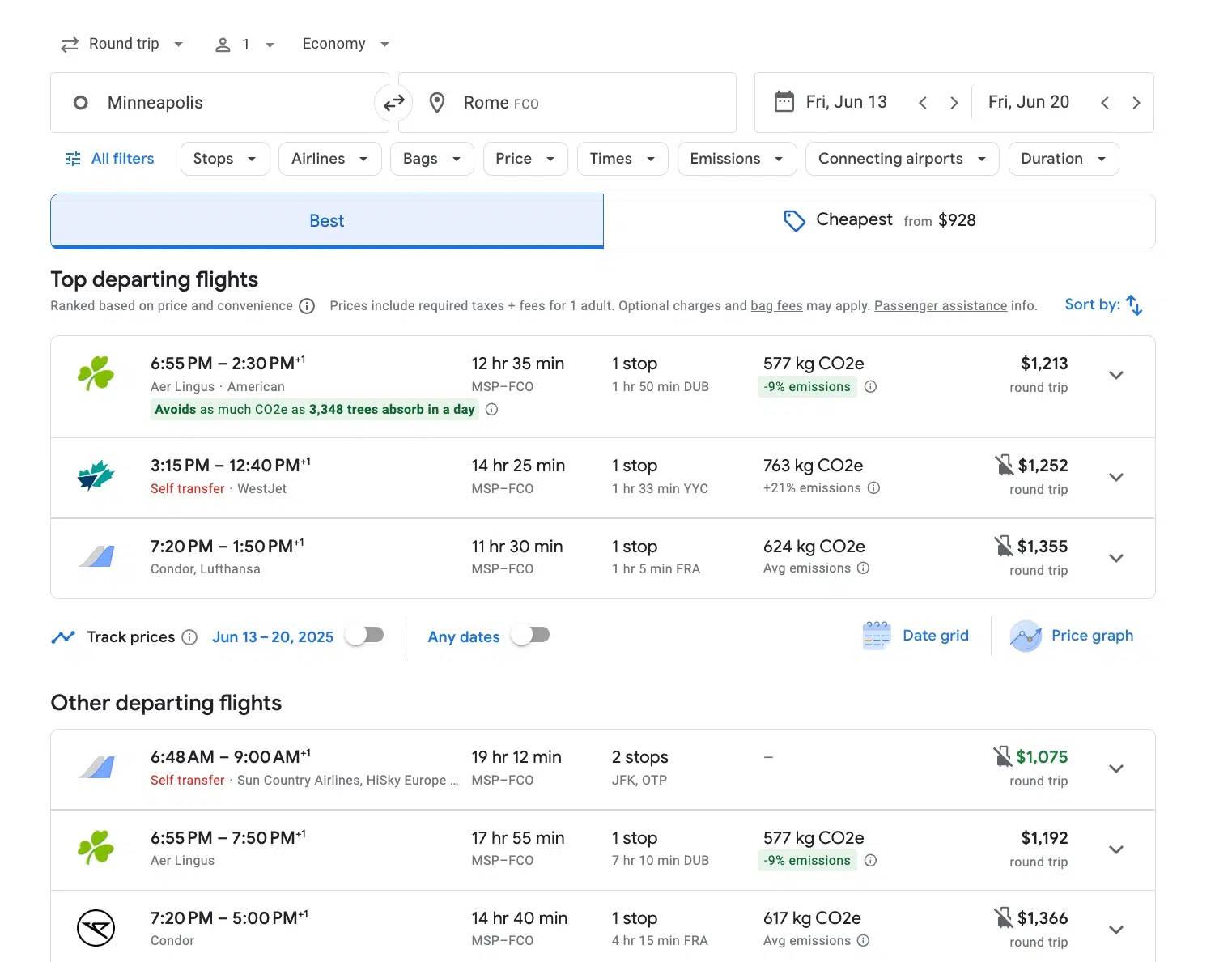 google flights search from minneapolis to Amsterdam