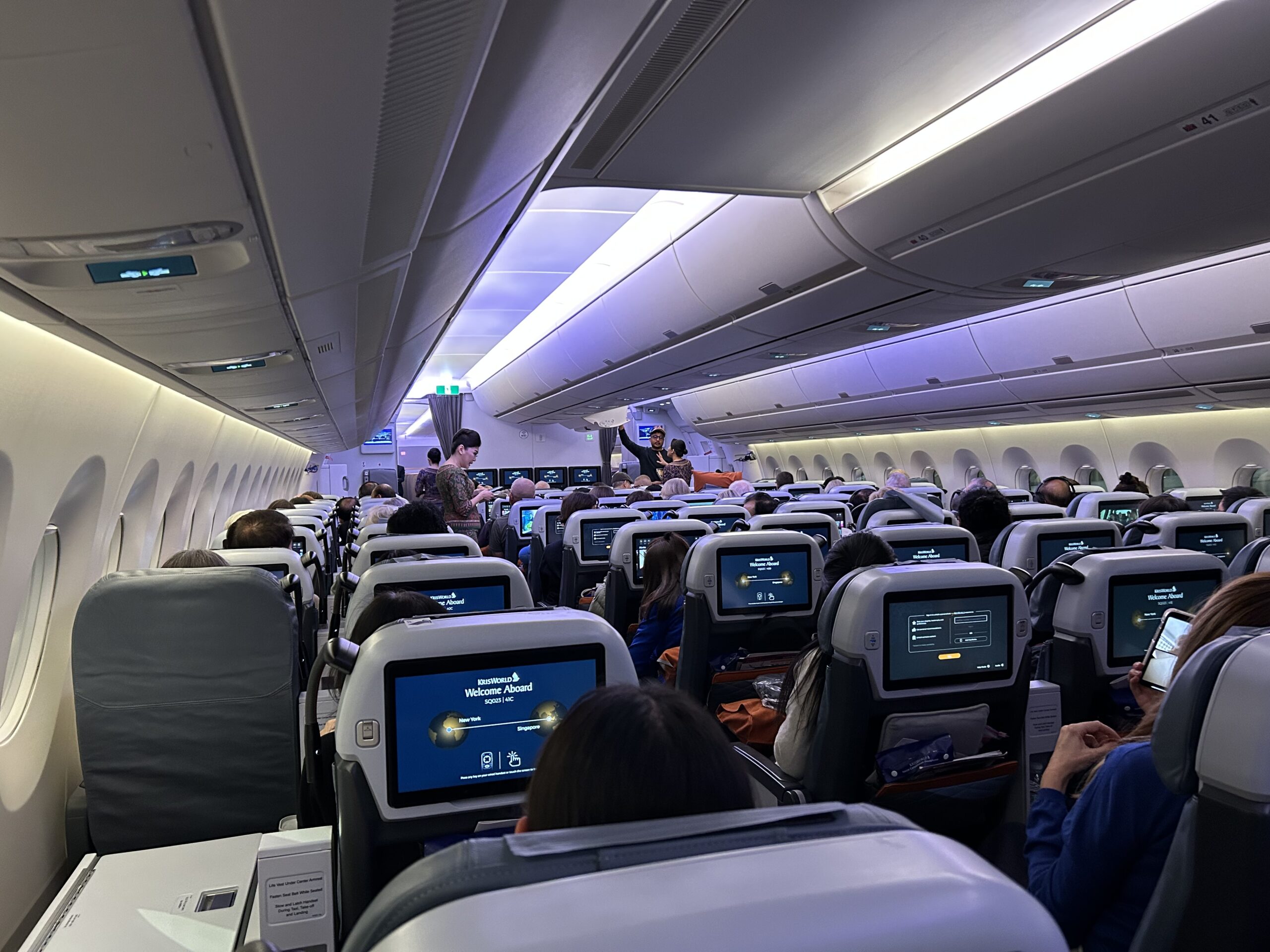 full seats on an airplane