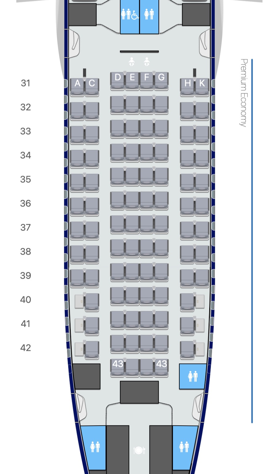 airline seat map