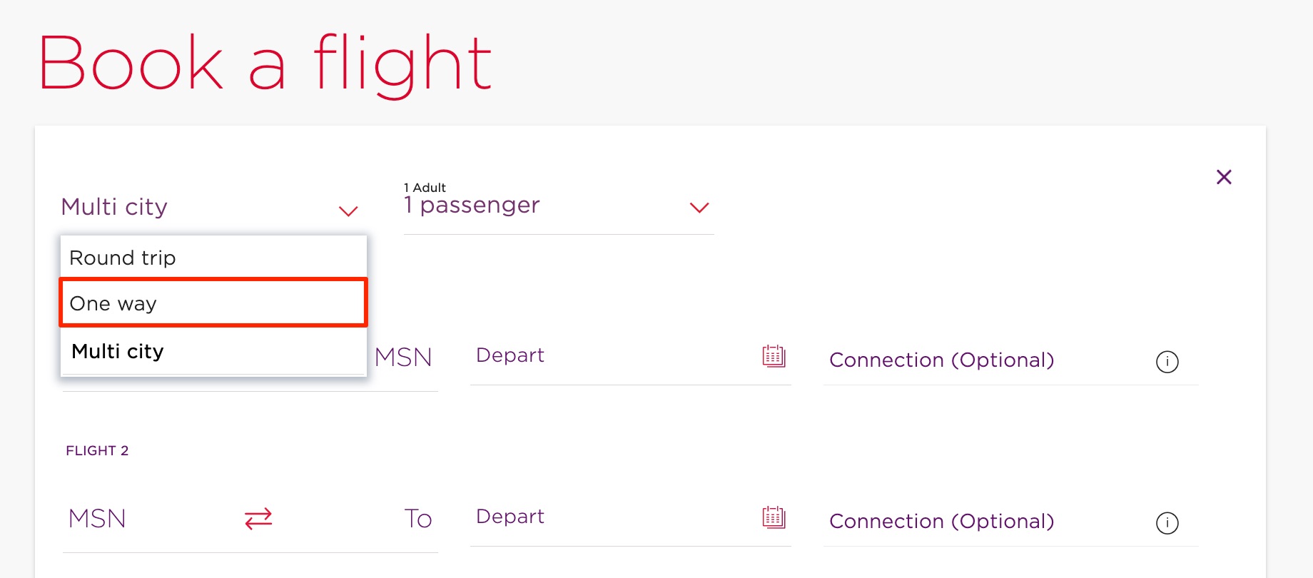 Virgin Atlantic award search MSP MSN workaround